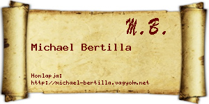 Michael Bertilla névjegykártya